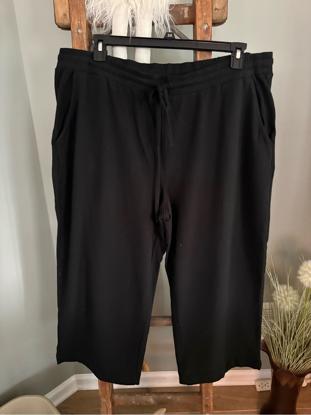 Daily ritual size XXL Black Drawstring elastic waist Casual Pants